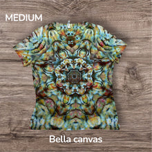 Load image into Gallery viewer, Ladies Medium Tshirt, mandala tie dye
