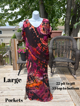Load image into Gallery viewer, Ladies large dress, reverse geode tie dye
