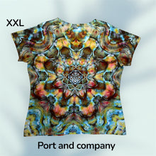 Load image into Gallery viewer, Ladies XXL Tshirt, mandala tie dye
