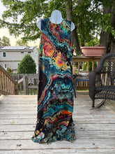 Load image into Gallery viewer, Ladies XXXL midi dress, reverse geode tie dye
