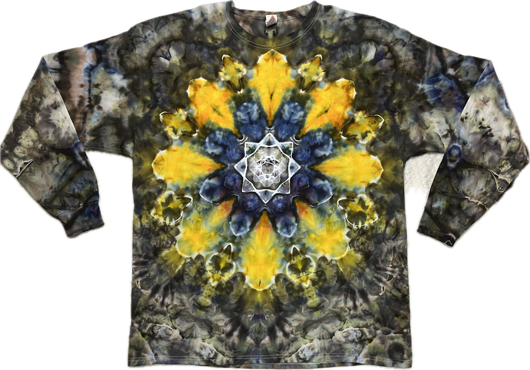 2XL Tshirt long sleeve,  mandala tie dye