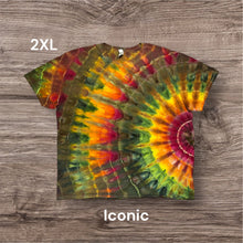 Load image into Gallery viewer, 2XL Tshirt, sunburst tie dye
