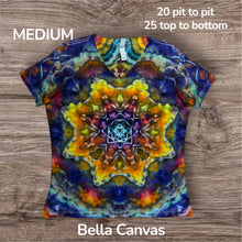 Load image into Gallery viewer, Ladies Medium Tshirt, mandala tie dye
