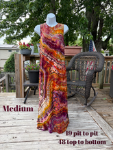 Load image into Gallery viewer, Ladies Medium midi dress, reverse tie dye
