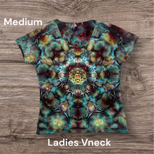 Load image into Gallery viewer, Ladies Medium Tshirt, mandala tie dye
