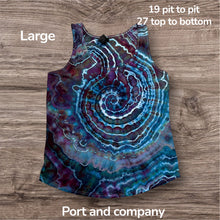 Load image into Gallery viewer, Ladies Large tank, geode tie dye
