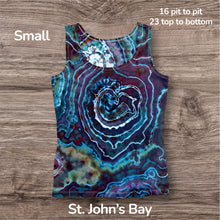 Load image into Gallery viewer, Ladies Small Tank, geode tie dye
