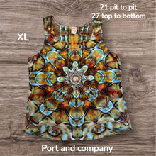 Load image into Gallery viewer, Ladies XL tank,  mandala tie dye
