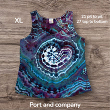 Load image into Gallery viewer, Ladies XL tank, geode tie dye
