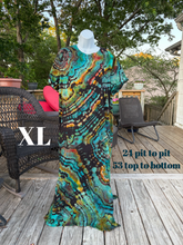 Load image into Gallery viewer, Ladies XL maxi dress, reverse tie dye
