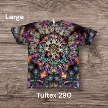 Load image into Gallery viewer, Large Tshirt, mandala tie dye design
