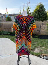 Load image into Gallery viewer, Ladies Large Tshirt dress, reverse tie dye
