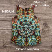 Load image into Gallery viewer, Ladies Medium tank,  mandala tie dye
