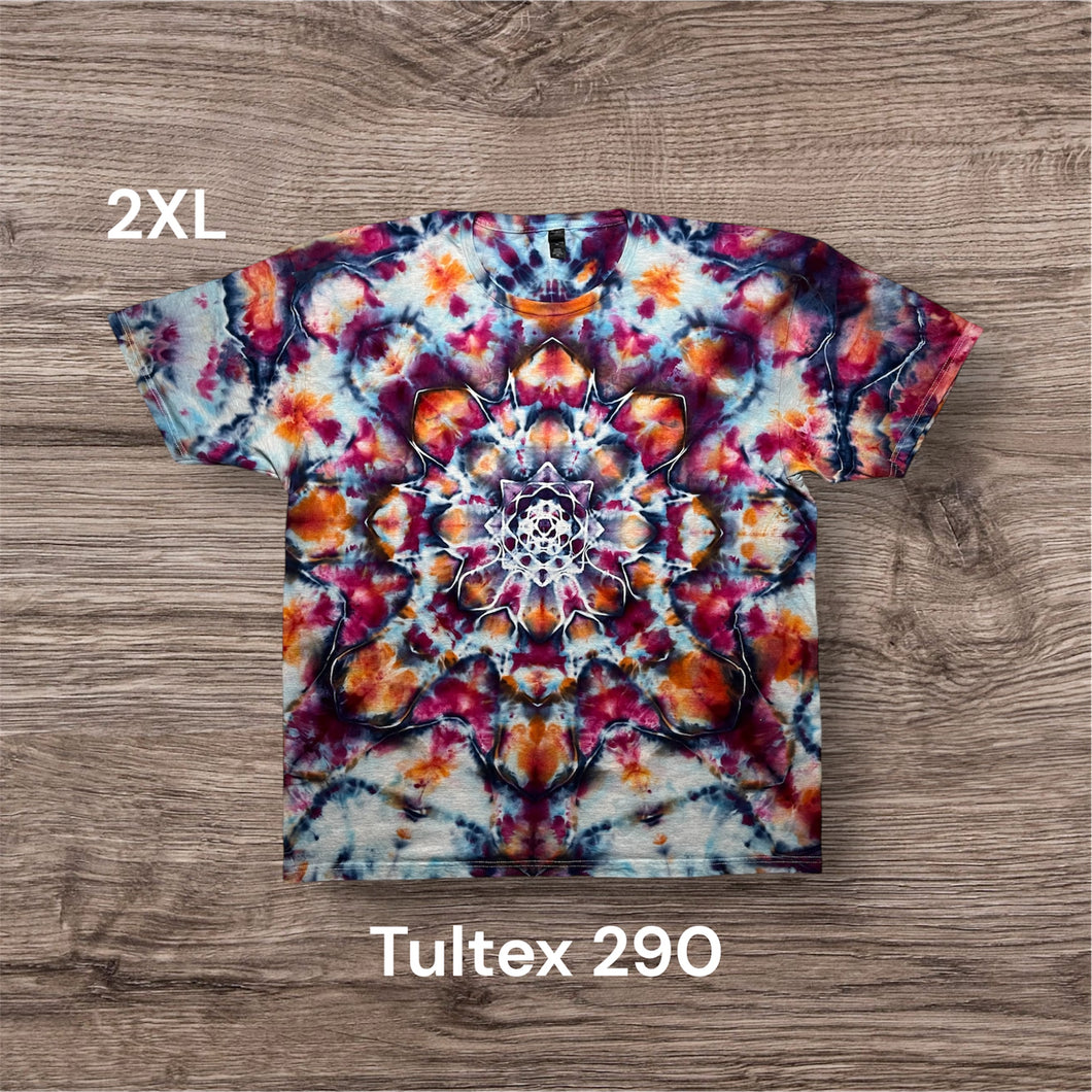 2XL Tshirt, mandala tie dye