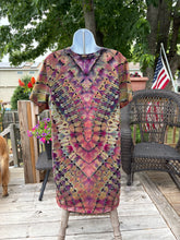 Load image into Gallery viewer, Ladies Large Tshirt dress, reverse tie dye
