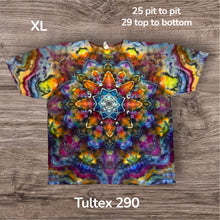 Load image into Gallery viewer, XL Tshirt, mandala tie dye
