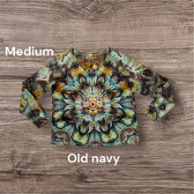 Load image into Gallery viewer, Ladies Medium long sleeve, mandala tie dye
