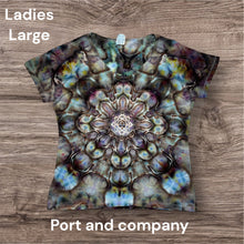 Load image into Gallery viewer, Ladies Large Tshirt, tie dye design
