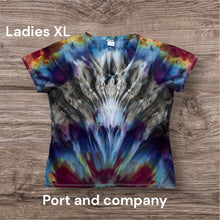 Load image into Gallery viewer, Ladies XL Tshirt, mandala tie dye
