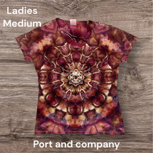 Load image into Gallery viewer, Ladies Medium Tshirt, mandala tie dye
