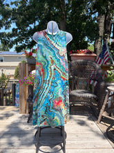Load image into Gallery viewer, Ladies XL swing dress, reverse geode tie dye
