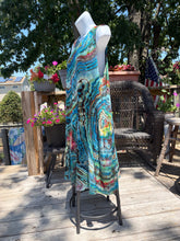 Load image into Gallery viewer, Ladies XL swing dress, reverse geode tie dye
