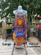 Load image into Gallery viewer, Ladies large dress, reverse tie dye
