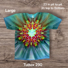Load image into Gallery viewer, Large Tshirt, mandala tie dye
