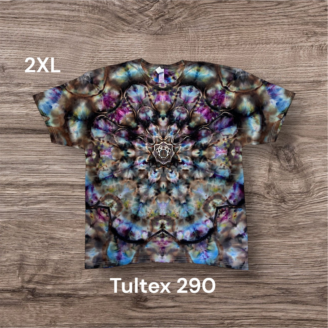 2XL Tshirt, mandala tie dye