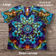 Load image into Gallery viewer, Ladies Large Tshirt, mandala tie dye
