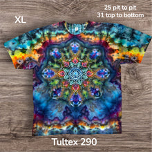 Load image into Gallery viewer, XL Tshirt, mandala tie dye
