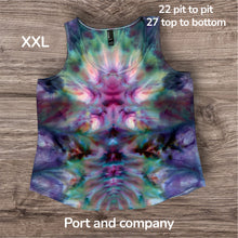 Load image into Gallery viewer, Ladies XXL tank, tie dye design
