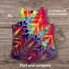 Load image into Gallery viewer, Ladies XL tank, tie dye design
