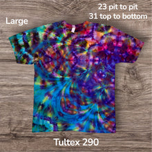 Load image into Gallery viewer, Large Tshirt, tie dye design

