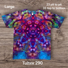 Load image into Gallery viewer, Large Tshirt, tie dye design
