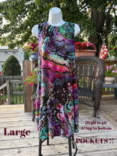 Load image into Gallery viewer, Ladies large dress, reverse tie dye
