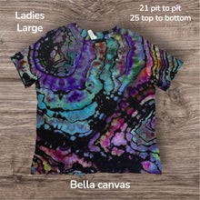 Load image into Gallery viewer, Ladies Large Tshirt, reverse tie dye

