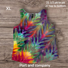 Load image into Gallery viewer, Ladies XL tank, tie dye design
