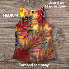 Load image into Gallery viewer, Ladies Medium tank,  mandala tie dye
