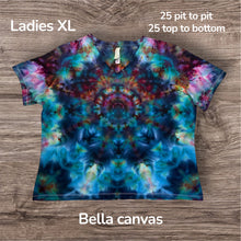 Load image into Gallery viewer, Ladies XL Tshirt, mandala tie dye
