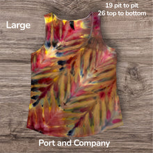 Load image into Gallery viewer, Ladies Large tank, tie dye design
