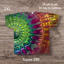 Load image into Gallery viewer, 2XL Tshirt, sunburst tie dye
