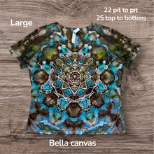 Load image into Gallery viewer, Ladies Large Tshirt, mandala tie dye
