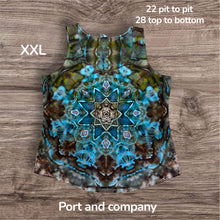 Load image into Gallery viewer, Ladies XXL tank, mandala tie dye

