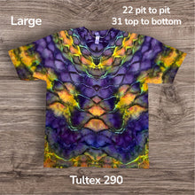 Load image into Gallery viewer, Large Tshirt, tie dye design
