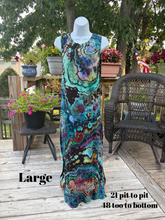 Load image into Gallery viewer, Ladies large dress,  reverse tie dye
