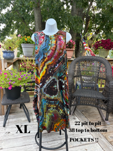 Load image into Gallery viewer, Ladies XL dress, reverse tie dye
