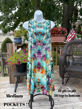 Load image into Gallery viewer, Ladies Medium dress, reverse tie dye
