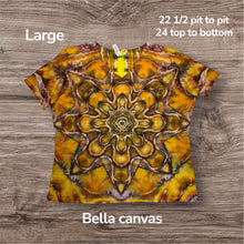 Load image into Gallery viewer, Ladies Large Tshirt, mandala tie dye
