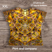 Load image into Gallery viewer, Ladies XXL Tshirt, mandala tie dye
